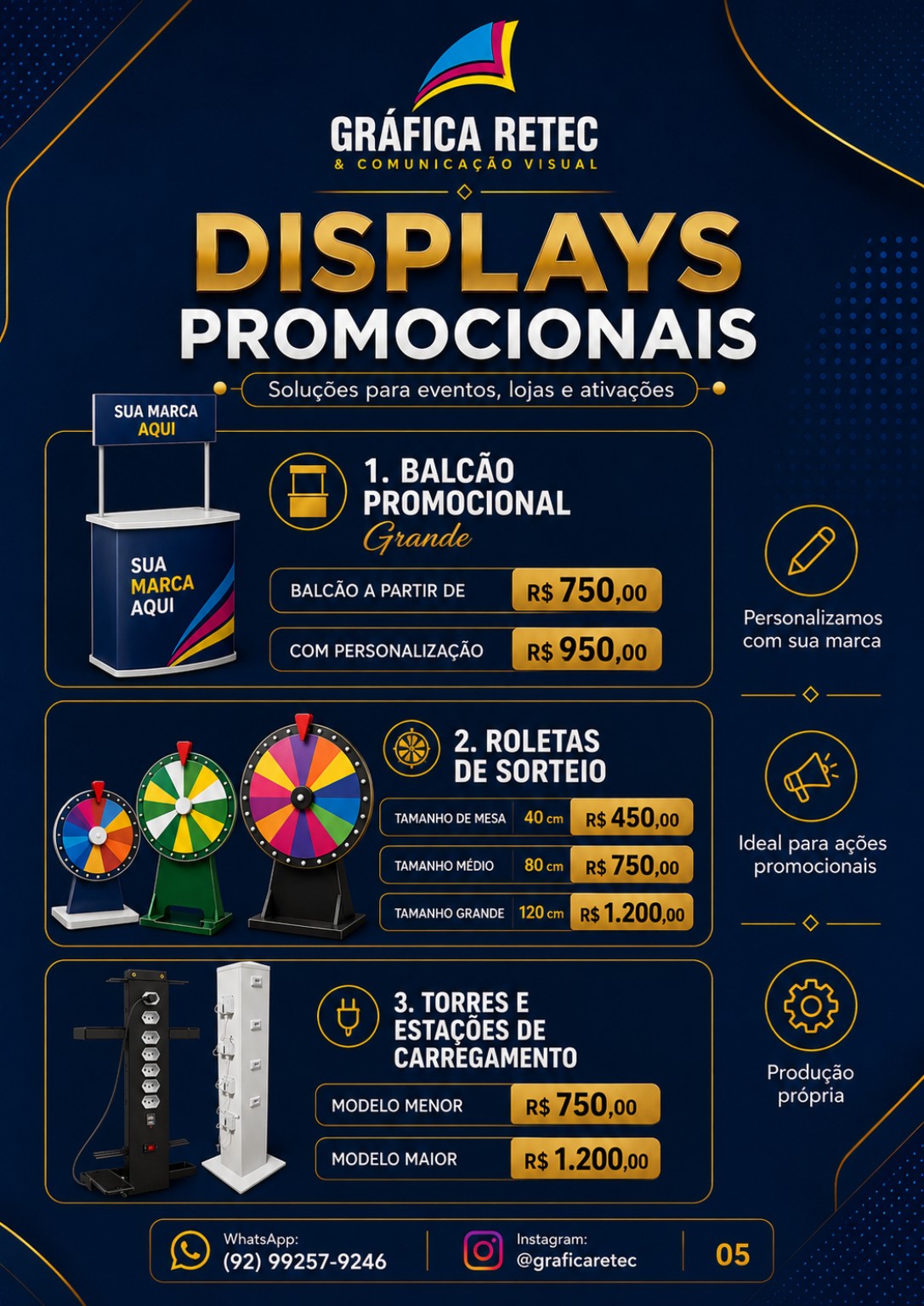 Displays e expositores