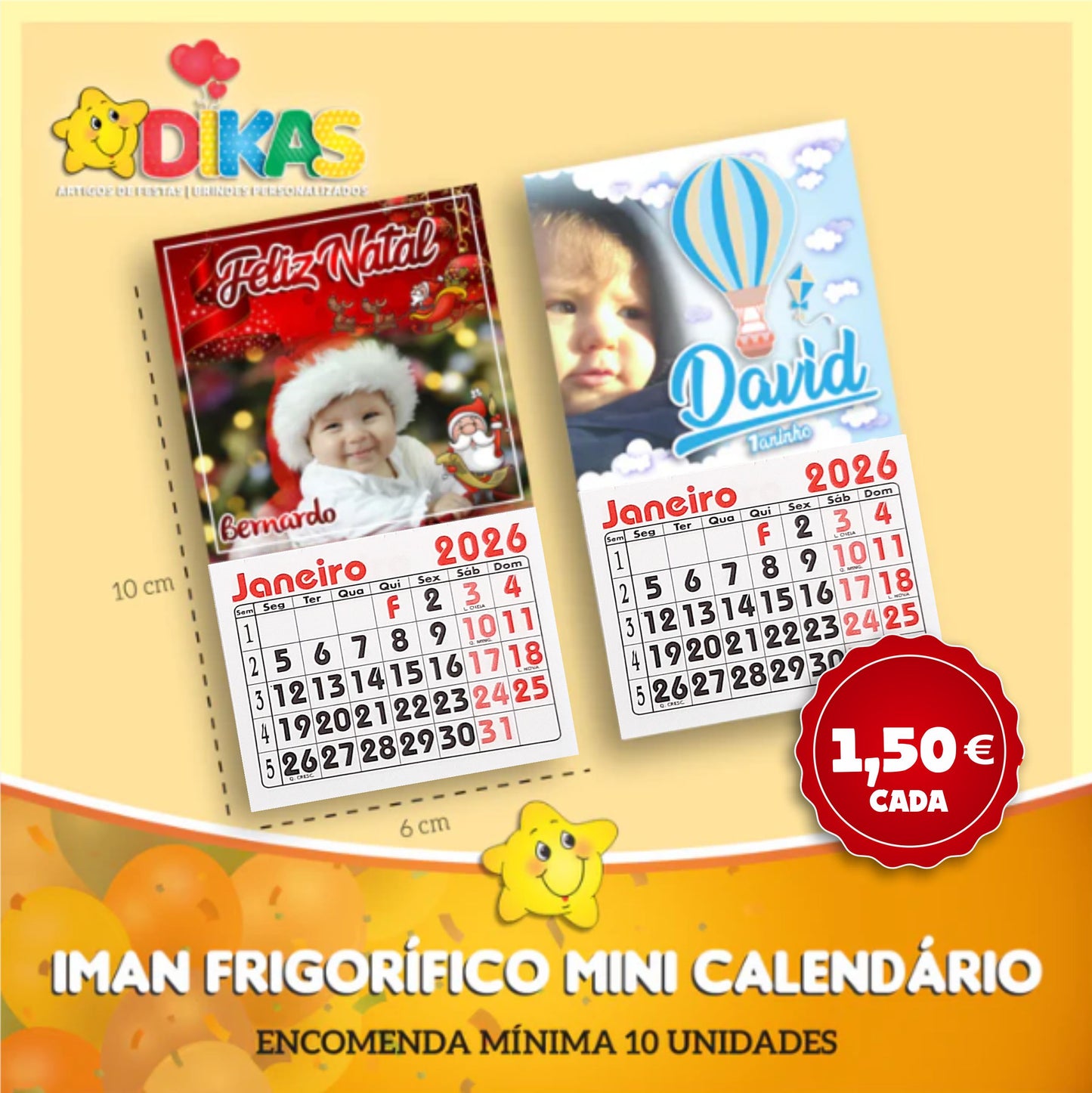 Calendário com ímã 2026